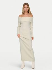 ONLY Sukienka dzianinowa Katia 15342132 Écru Regular Fit. Sukienki damskie Only, bez wzorów, z dzianiny, bez ramiączek. Za 129.99 zł.