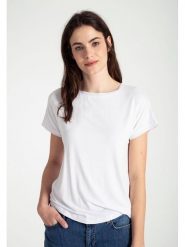 More & More Koszulka w kolorze białym rozmiar: 44. Białe bluzki damskie More & More, bez wzorów, bez kołnierzyka, bez ramiączek. Za 56.99 zł.