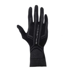 Rękawiczki termoaktywne do biegania unisex Brubeck. Czarne rękawiczki damskie Brubeck, bez wzorów, z elastanu. Za 61.99 zł.