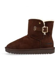 Wrangler Botki zimowe "Elsa" w kolorze brązowym rozmiar: 39. Brązowe botki damskie Wrangler, na zimę, bez obcasa, bez zapięcia. Za 196.24 zł.