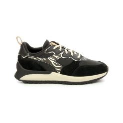 Sneakersy damskie DIADORA JOLLY ANIMALIER. Czarne obuwie sportowe damskie Diadora, bez zapięcia, trekkingowe. Za 249.99 zł.