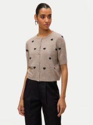 Vero Moda Kardigan Doffy 10330795 Beżowy Regular Fit. Brązowe kardigany damskie Vero Moda, s, bez wzorów, z syntetyku. Za 159.99 zł.