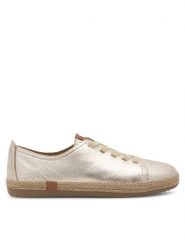 Lasocki Espadryle WI16-BENTA-01 Złoty. Żółte espadryle damskie Lasocki, bez wzorów, ze skóry, bez obcasa. Za 199.99 zł.
