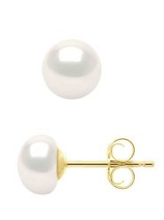 ATELIERS SAINT GERMAIN Złote kolczyki-wkrętki z perłami rozmiar: onesize. Białe kolczyki damskie ATELIERS SAINT GERMAIN, z perłą, złote. Za 217.99 zł.