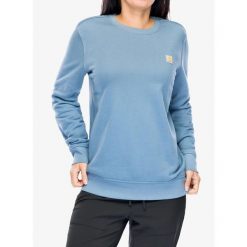 Bluza bez kaptura damska Carhartt French Terry Crewneck Sweatshirt. Czarne bluzy damskie Carhartt, s, bez wzorów, bez kaptura. Za 235.99 zł.