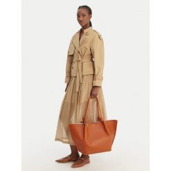 Torebka Coccinelle. Brązowe shopper bag Coccinelle, bez dodatków. Za 1,599.99 zł.