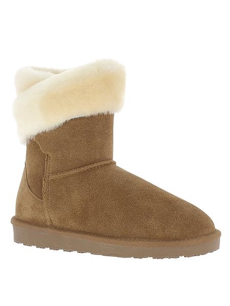 Gooce Skórzane kozaki zimowe "Beverly" w kolorze jasnobrązowym rozmiar: 39. Brązowe kozaki damskie Gooce, na zimę, z materiału, bez obcasa, bez zapięcia. Za 208.99 zł.