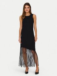 ONLY Sukienka codzienna Zinna 15325497 Czarny Regular Fit. Czarne sukienki damskie Only, bez wzorów, z bawełny, bez ramiączek. Za 99.99 zł.