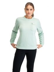 Bergans Bluza funkcyjna "Midtli" w kolorze miętowym rozmiar: S. Zielone bluzy damskie Bergans, s, bez wzorów, z materiału, bez kaptura. Za 210.32 zł.