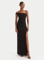 Eleh Sukienka wieczorowa EFW250217 Czarny Regular Fit. Czarne sukienki damskie Eleh, bez wzorów, z syntetyku, wizytowe, bez ramiączek. Za 469.99 zł.