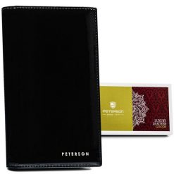 Portfel skórzany Peterson PTN 421431-SH czerwony. Czerwone portfele damskie Peterson, bez wzorów, ze skóry. Za 121.99 zł.