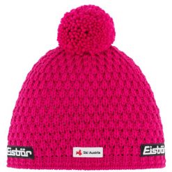 Czapka dla dorosłych Trail Pompon MU SKA. Czerwone czapki damskie Eisbär, na zimę, bez wzorów, z poliesteru. Za 259.90 zł.