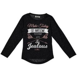 Dirkje Koszulka Dziewczęca Awsome 98 Czarny. Czarne koszulki i t-shirty dziewczęce Dirkje, z napisami. Za 59.00 zł.
