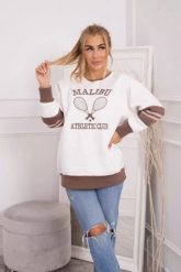 Bluza ocieplana Malibu ecru+mocca. Bluzy damskie KESI, l, bez wzorów, z bawełny, bez kaptura. Za 218.51 zł.
