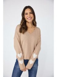 LIEBLINGSSTÜCK Sweter "Linka" w kolorze beżowym rozmiar: 42. Brązowe swetry klasyczne damskie LIEBLINGSSTÜCK, z kaszmiru, bez kołnierzyka. Za 215.21 zł.