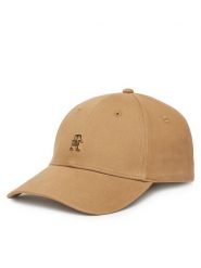 Tommy Hilfiger Czapka z daszkiem Elevated Chic AW0AW17631 Beżowy. Brązowe czapki z daszkiem damskie Tommy Hilfiger, bez wzorów, z bawełny. Za 149.99 zł.