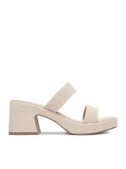 DeeZee Klapki CEO-YLD-H9004 Beżowy. Brązowe klapki damskie DeeZee, bez wzorów, z materiału, bez obcasa, bez zapięcia. Za 139.99 zł.