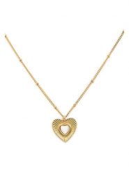 MOODE Naszyjnik "Elisabetta" z zawieszką - dł. 41 cm rozmiar: onesize. Żółte naszyjniki damskie MOODE, ze stali. Za 100.99 zł.