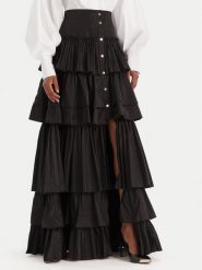 Babylon Spódnica maxi MF0503 Czarny Regular Fit. Czarne spódnice damskie Babylon, bez wzorów, z syntetyku, maxi. Za 2,279.00 zł.