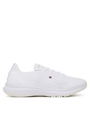 Tommy Hilfiger Sneakersy Th Knit Runner FW0FW08813 Biały. Białe obuwie sportowe damskie Tommy Hilfiger, z materiału, bez zapięcia. Za 429.99 zł.