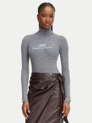 Elisabetta Franchi Golf MK-18B-66E2-V320 Szary Slim Fit. Szare golfy damskie Elisabetta Franchi, bez wzorów, bez ramiączek. Za 1,369.00 zł.