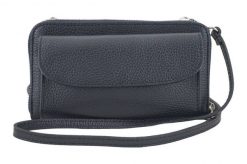 Listonoszka portfel 2w1 BARBERINI'S czarna 909-1. Czarne shopper bag Barberinis, bez wzorów, ze skóry, przez ramię, duże, bez dodatków. Za 159.99 zł.