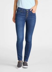 LEE SKINNY DAMSKIE SPODNIE JEANSOWE L31YRONR 112107324. Rurki damskie Lee, bez wzorów, z jeansu. Za 199.99 zł.