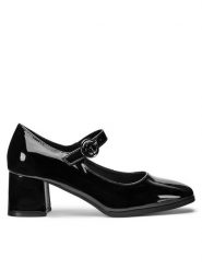 Jenny Fairy Czółenka HY20246-2A Czarny. Czarne czółenka damskie Jenny Fairy, bez wzorów, ze skóry, bez obcasa. Za 129.99 zł.