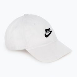 Czapka z daszkiem Nike Club Unstructured Futura Wash. Białe czapki z daszkiem damskie Nike, bez wzorów, z bawełny. Za 109.99 zł.