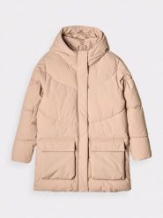 4F Kurtka puchowa w kolorze beżowym rozmiar: XXL. Brązowe kurtki damskie 4F, xxl, bez wzorów, z puchu, bez kaptura. Za 203.45 zł.