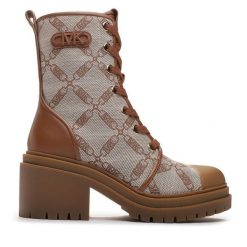 Botki MICHAEL Michael Kors. Brązowe botki damskie MICHAEL Michael Kors, bez obcasa, na słupku, bez zapięcia. Za 1,299.00 zł.
