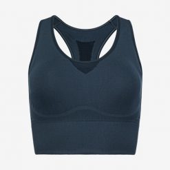 Stanik sportowy damski FLEX Seamless Bra. Niebieskie koszulki sportowe damskie Head, m, bez wzorów, z dzianiny, bez ramiączek. W wyprzedaży za 182.00 zł.