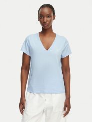 Polo Ralph Lauren T-Shirt 211B14611001 Niebieski jasny Straight Fit. Niebieskie t-shirty damskie Polo Ralph Lauren, xs, bez wzorów, z bawełny, bez kołnierzyka. Za 399.99 zł.