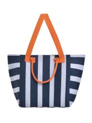 BLE Shopper bag w kolorze granatowo-białym - 40 x 35 x 20 cm rozmiar: onesize. Białe shopper bag BLE, bez wzorów, z materiału, na ramię, bez dodatków. Za 59.95 zł.
