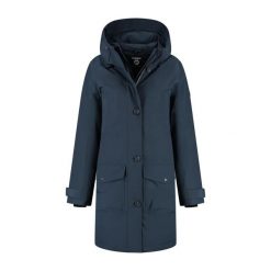 Parka dla kobiet Travelin Ester. Niebieskie parki damskie Travelin', z puchu, bez kaptura. W wyprzedaży za 817.50 zł.