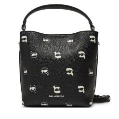 Torebka KARL LAGERFELD. Czarne torebki klasyczne damskie KARL LAGERFELD, bez dodatków. Za 619.99 zł.