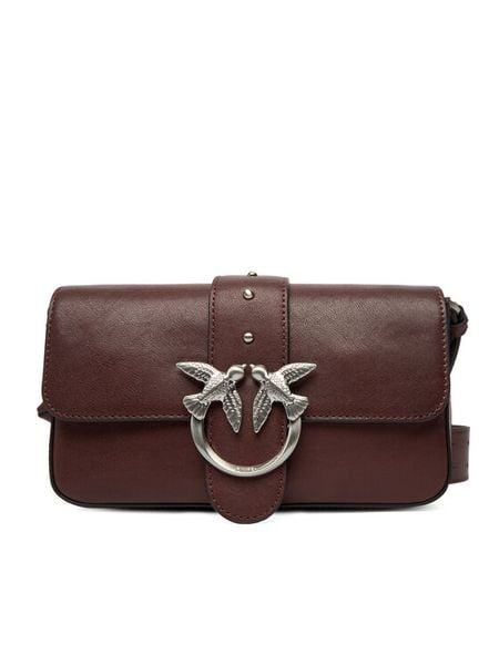 PINKO Torebka Love One Slouchy Zip Mini AI 25-26 PLTT 105345 A2JG Brązowy. Brązowe torebki klasyczne damskie Pinko, ze skóry, bez dodatków. Za 1,979.00 zł.