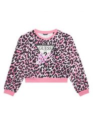 Guess Bluza J5YQ03 KA6R4 Różowy Oversize. Czerwone bluzy dziewczęce Guess, z aplikacjami, z bawełny, bez ramiączek, bez kaptura. Za 149.99 zł.