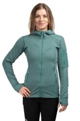 Bluza wspinaczkowa damska Modulus Hoody Women. Zielone bluzy damskie RAB, l, bez wzorów, z materiału, z kapturem. Za 539.99 zł.