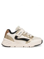 Geox Sneakersy J Loftus Girl J46M2A 0FUNF C1M2U M Kremowy. Białe buty sportowe dziewczęce Geox, ze skóry, bez zapięcia. Za 229.99 zł.