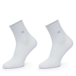 Skarpety długie Calvin Klein. Niebieskie skarpetki damskie Calvin Klein, bez wzorów. Za 64.99 zł.