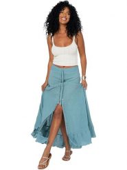 Aller Simplement Spódnica w kolorze niebieskim rozmiar: 34-40. Niebieskie spódnice damskie Aller Simplement, bez wzorów, z bawełny, maxi. Za 105.63 zł.