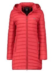 Geographical Norway Płaszcz pikowany "Atika" w kolorze czerwonym rozmiar: XXL. Czerwone płaszcze damskie Geographical Norway, xxl, z aplikacjami, bez kaptura. Za 172.49 zł.