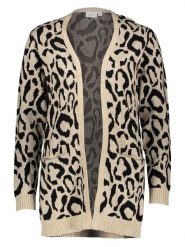 Vila Kardigan w kolorze beżowym rozmiar: M. Brązowe kardigany damskie Vila, m, bez wzorów, ze splotem. Za 141.85 zł.