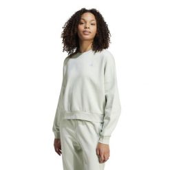 Bluza damska ADIDAS Gym & Pilates. Zielone bluzy damskie Adidas, l, bez wzorów, z bawełny, bez kaptura. W wyprzedaży za 129.99 zł.