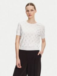 Guess Sweter W5GR05 Z3D60 Biały Regular Fit. Białe swetry klasyczne damskie Guess, l, z wiskozy, bez kołnierzyka. Za 249.99 zł.