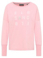 ELBSAND Koszulka "Ingaria" w kolorze jasnoróżowym rozmiar: XS. Różowe koszulki damskie ELBSAND, xs, bez wzorów, z bawełny, bez kołnierzyka, bez ramiączek. Za 82.99 zł.