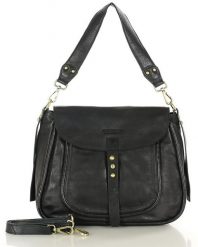 Saddle bag MARCO MAZZINI czarna vs120a. Czarne torebki klasyczne damskie ze skóry, bez dodatków. Za 521.55 zł.