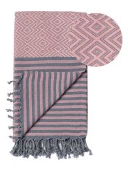 Samimi Chusta hammam "Sahara" w kolorze szaro-jasnoróżowym - 180 x 100 cm rozmiar: onesize. Różowe chusty damskie Samimi, bez wzorów, z bawełny. Za 69.99 zł.