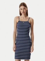 KARL LAGERFELD Sukienka codzienna B2W13043 Niebieski Slim Fit. Niebieskie sukienki damskie KARL LAGERFELD, bez wzorów, z bawełny, bez ramiączek. Za 649.99 zł.